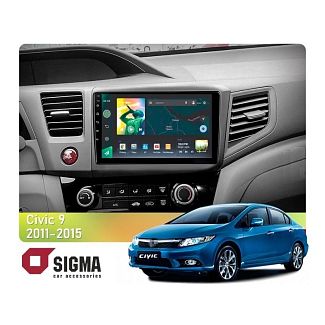 Штатна магнітола X9464 4+64 ГБ 9" Honda Civic 9 FK 2011-2015 SIGMA4car
