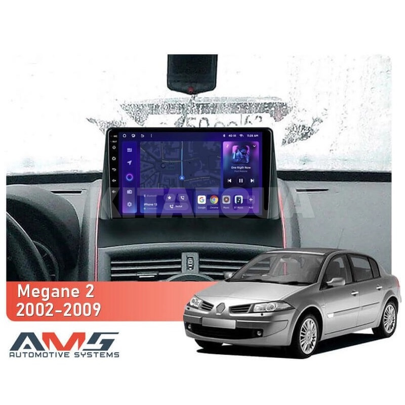 Штатна магнітола MOSS M3 4+32 ГБ 9" Renault Megane 2 2002-2009 AMS (50643) - 2