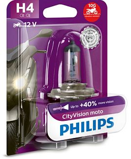 Галогенна лампа H4 60/55W 12V CityVision +40% PHILIPS