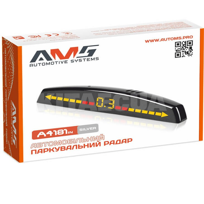 Парктроник A4181in серебристый на 4 датчика 18 мм AMS (12212) - 2