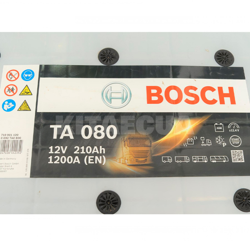 Автомобільний акумулятор TA 080 210Ач 1200А "+" зліва Bosch (0 092 TA0 800) - 4