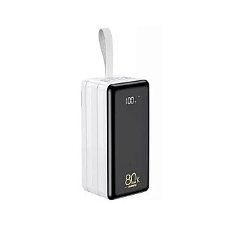 Повербанк Chinen Series 80000 mAh 22.5W білий Remax - Kitaec.ua Повербанк Chinen Series 80000 mAh 22.5W білий Remax