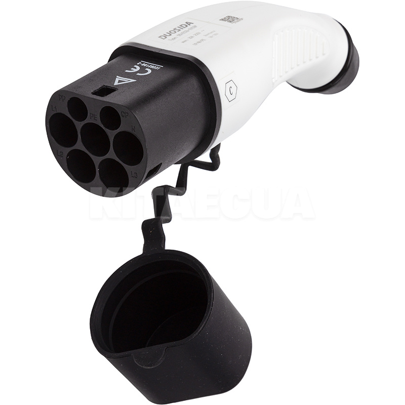 Коннектор для зарядки электромобиля 32А 22кВт Type 2 (Mennekes) Male трехфазный Duosida (EV200184)