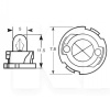 Лампа накаливания F4.8 1.2W 12V standart panel bulb RING (R509TFBK/12-RING)