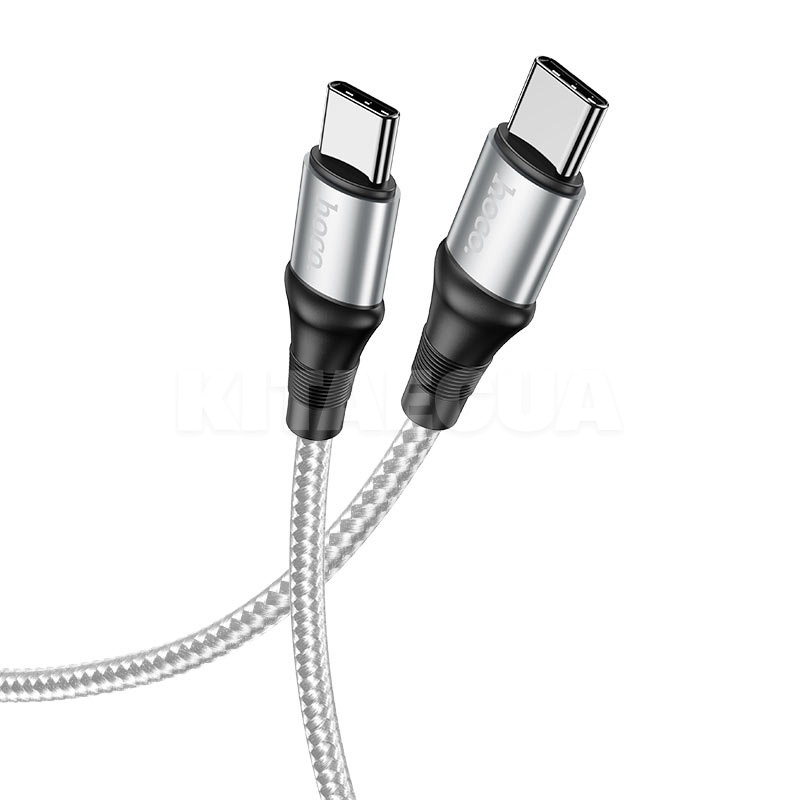 Кабель Type-C - Type-C 100W X55 2м сірий HOCO (6931474734419)
