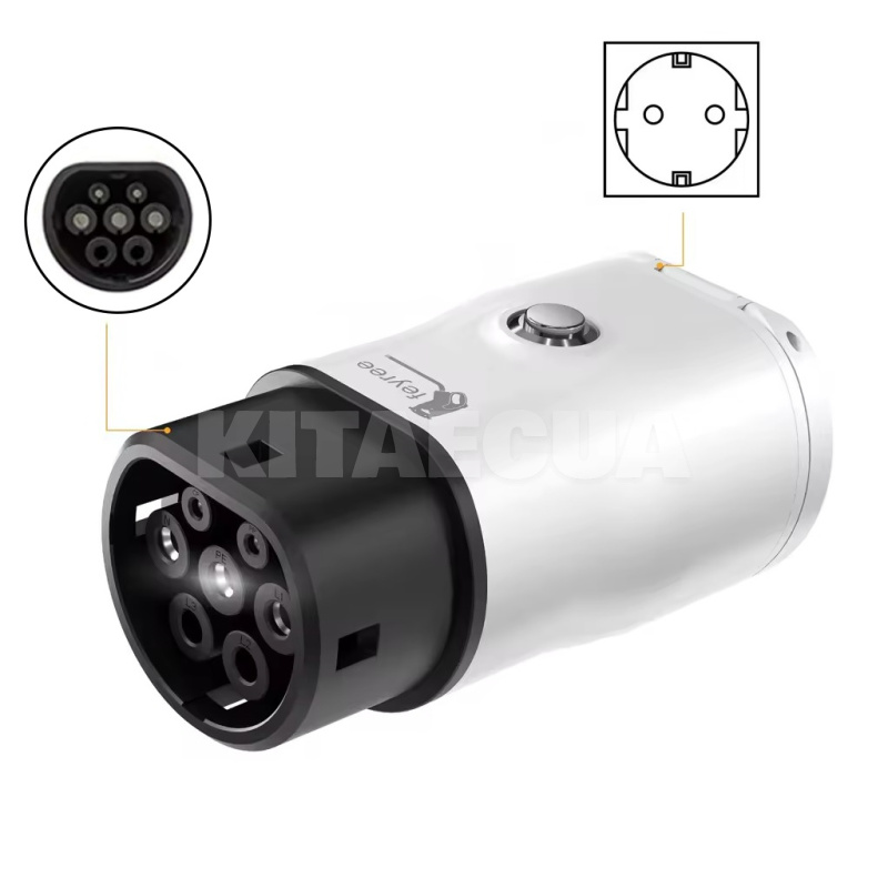 Переходник для зарядной станции (разрядник) Type2 - Schuko V2L 3.5 кВт 16А (Universal) FEYREE (SF-V2LT2)