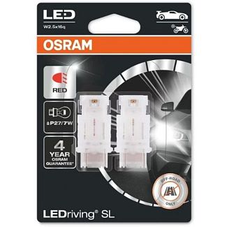 LED лампа для авто LEDriving SL P27/7W 2.5W red (комплект) Osram