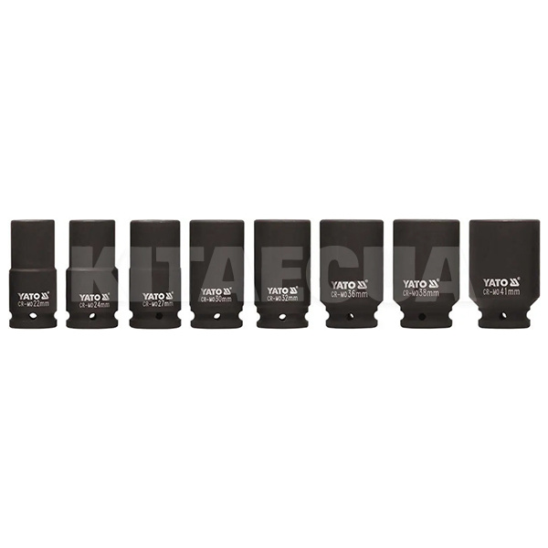 Набор головок торцевых ударных 3/4" М 22-41 мм 8 предметов YATO (YT-1155-YATO) - 3