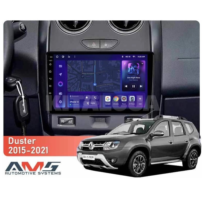 Штатна магнітола MOSS M3 4+32 ГБ 9" Renault Duster 2015-2021 (F1) AMS (50625) - 2