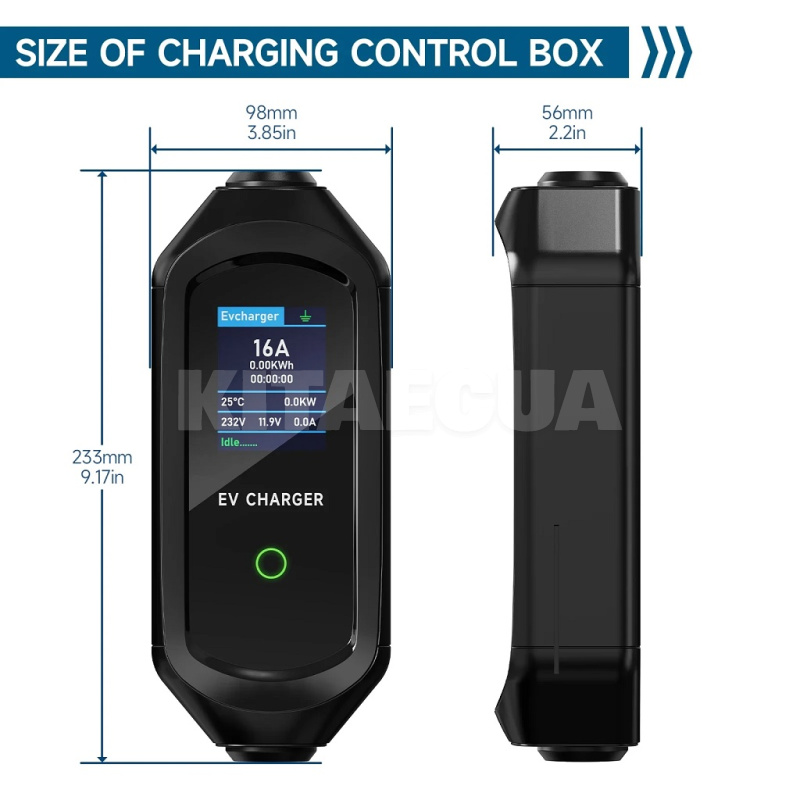 Зарядка для электромобиля Type 2 7.0 кВт 32A 1-фаза WI-FI Afyeev (AF7-32-1PH-TP2-WF-С5) - 3