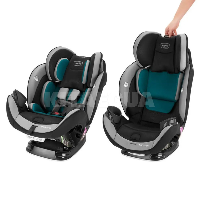 Автокресло детское EveryStage DLX Reefs 1.8-54.4 кг Evenflo (184) - 2