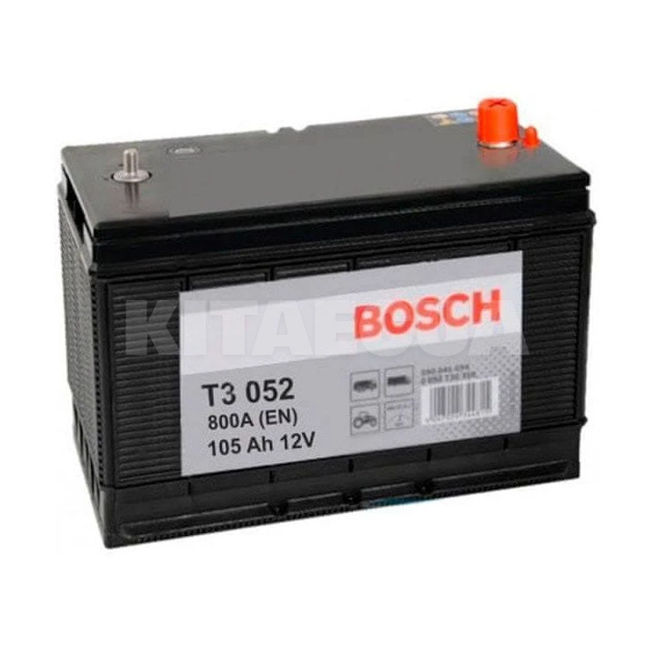 Аккумулятор автомобильный 105Ah 800А "+" слева BOSCH (0092T30520)