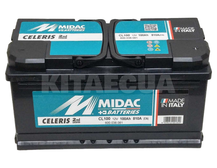 Аккумулятор автомобильный 100Ач 810А "+" справа MIDAC (600.038.081) - 3