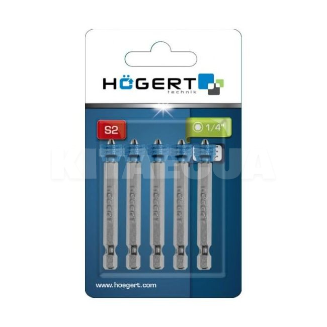 Біта PH2 65 мм з магнітним наконечником HOGERT (HT1S305) - 2