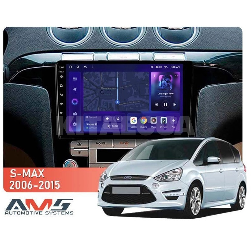 Штатна магнітола MOSS M3 4+32 ГБ 9" Ford S-MAX 1 2006-2015 (F1) AMS (49890) - 2