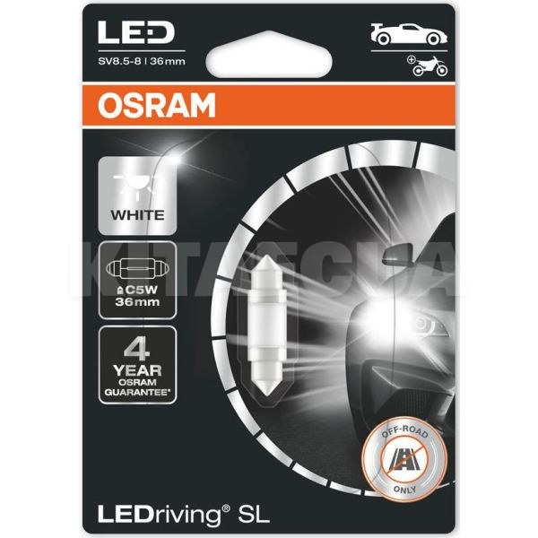 LED лампа для авто LEDriving SL C5W 0.6W 6000K 36 мм Osram (OS 6418 DWP-01B)