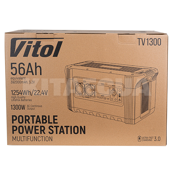 Портативная зарядная станция 1254 Втч VITOL (TV1300) - 5