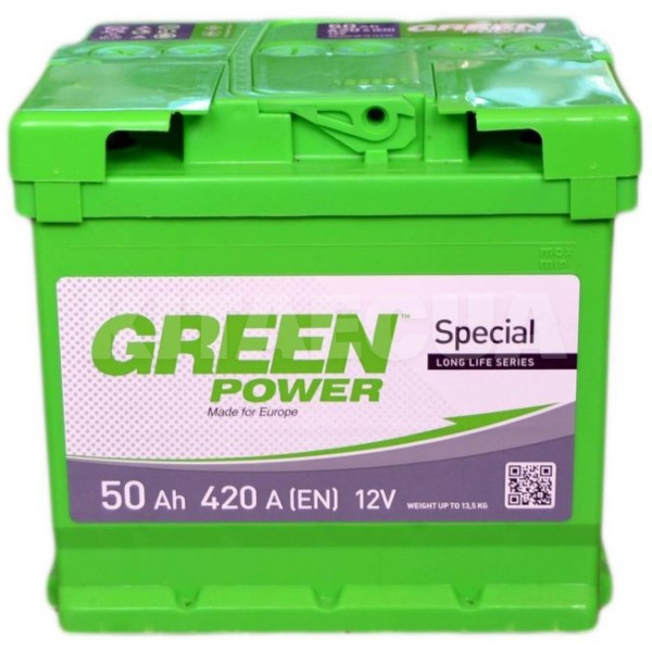 Аккумулятор автомобильный 50Ач 420А "+" слева Green Power (22354)