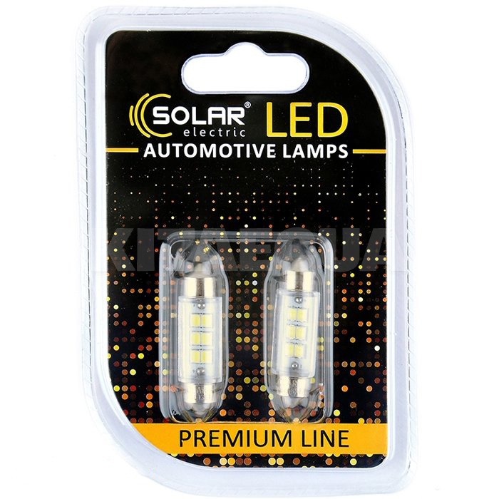 LED лампа для авто Premium Line SV8.5-8 6500K 39 мм (комплект) Solar (SL1351)