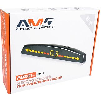 Парктроник A8221 V2 белый на 8 датчиков 22 мм AMS