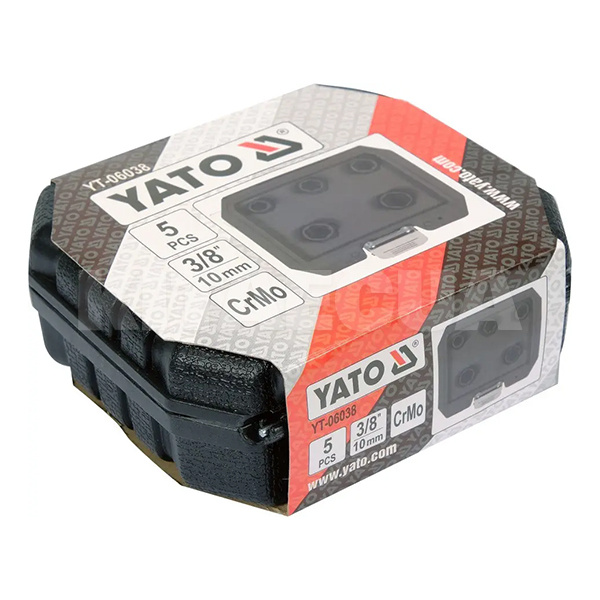 Набор экстракторов для поврежденных болтов 5 предметов YATO (YT-06038) - 4