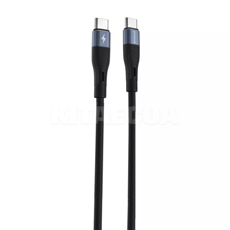 Кабель Type-C Type-C 60W 1м Light Silicone черный PROOVE (491970001)