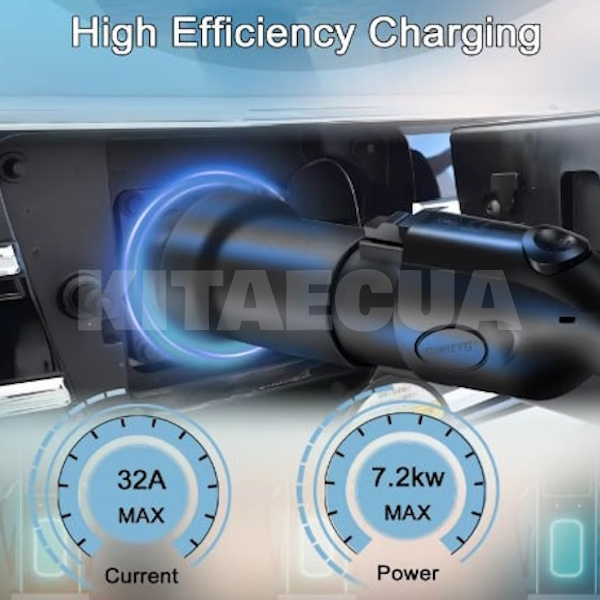 Перехідник Guwieyg 7.4 кВт 32А 1-фаза GB/T AC (станція) - Type 2 (європейське авто) GUWIEYG (P-GBT2) - 4