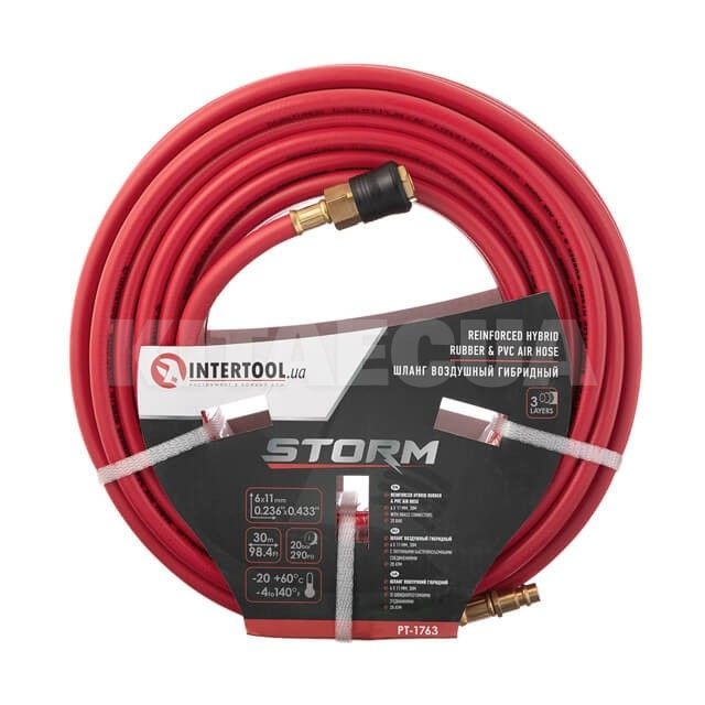 Шланг воздушный 30м 6х11мм 20 бар армированный гибридный STORM Intertool (PT-1763)