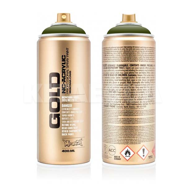 Краска 400мл полуглянцевая GL 6340 Olive Green MONTANA (283727-MONTANA) - 2