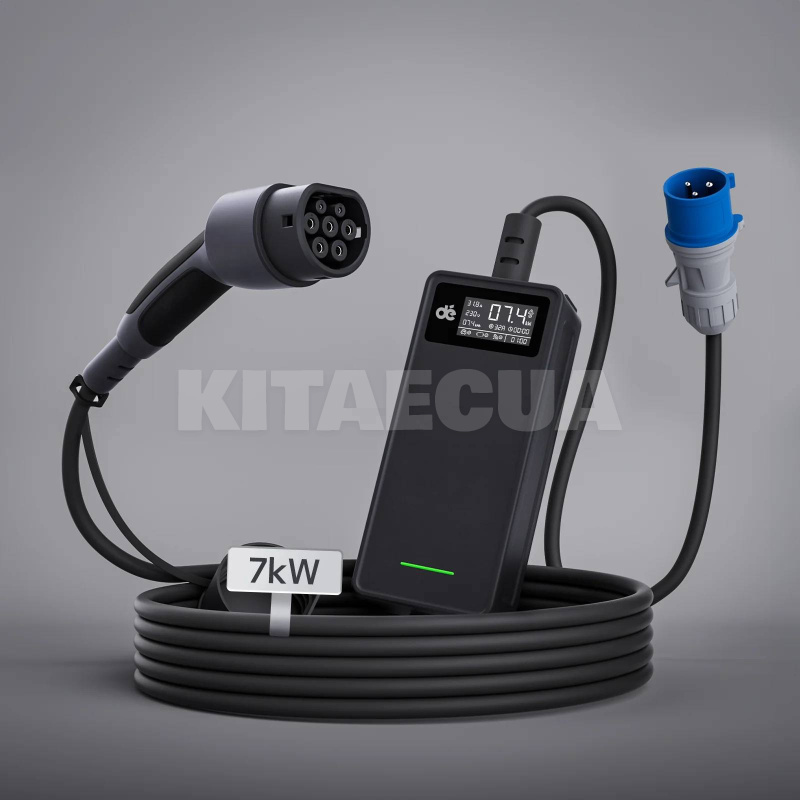 Заряджання Nissan Leaf 7.4 кВт 32А 1-фаза Type 2 (європейське авто) DEPOW (DE7-32-1PH-TP2-C7)