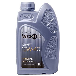 Масло моторное минеральное 1л 15W-40 Craft WEXOIL