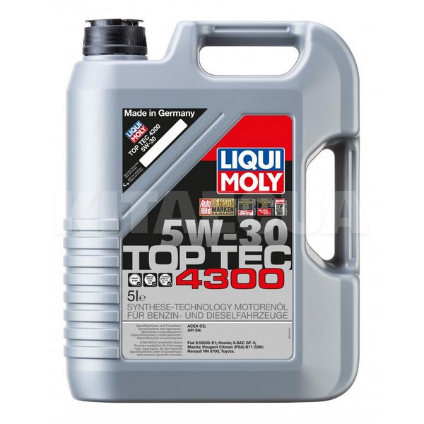 Масло моторное синтетическое 5л 5W-30 Top Tec 4300 LIQUI MOLY (2324) - 2