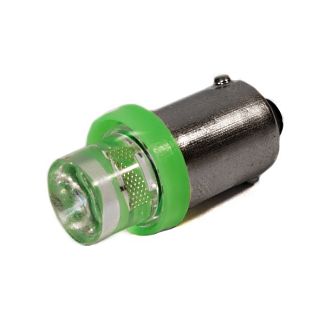 LED лампа для авто T2W BA9s 12V зелений AllLight