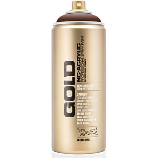 Краска декоративная акриловая 400мл SHOCK 8010 коричневая полуматовая Gold MONTANA