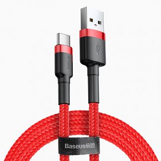 Кабель USB - Type-C 3A Cafule 0.5м красный BASEUS