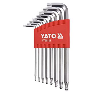 Набор ключей TORX Г-образных c шаром 8 предметов Т9-Т40 YATO