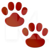 3D-наклейка "Відбиток лапи" червоний 2 шт. (Set-3D-Foot-Prints-Red)