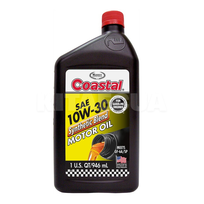 Масло моторне синтетичне 0.946л 10W30 Coastal (01801)
