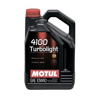 Моторна олія напівсинтетична 5л 10W-40 4100 Turbolight MOTUL