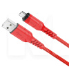 Кабель USB microUSB 2.4A X59 1м червоний HOCO (6931474744906)