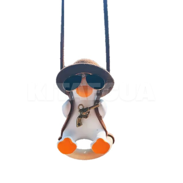Фигурка подвесная в автомобиль "Утка на качелях" (Cowboy-Pipe-Duck-2)
