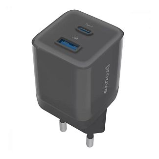 Зарядное устройство 30W Type-C+USB Pure GaN Plus черное PROOVE