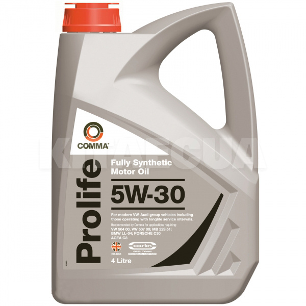 Масло моторне синтетичне 4л 5W-30 PROLIFE COMMA (CFC6B2)