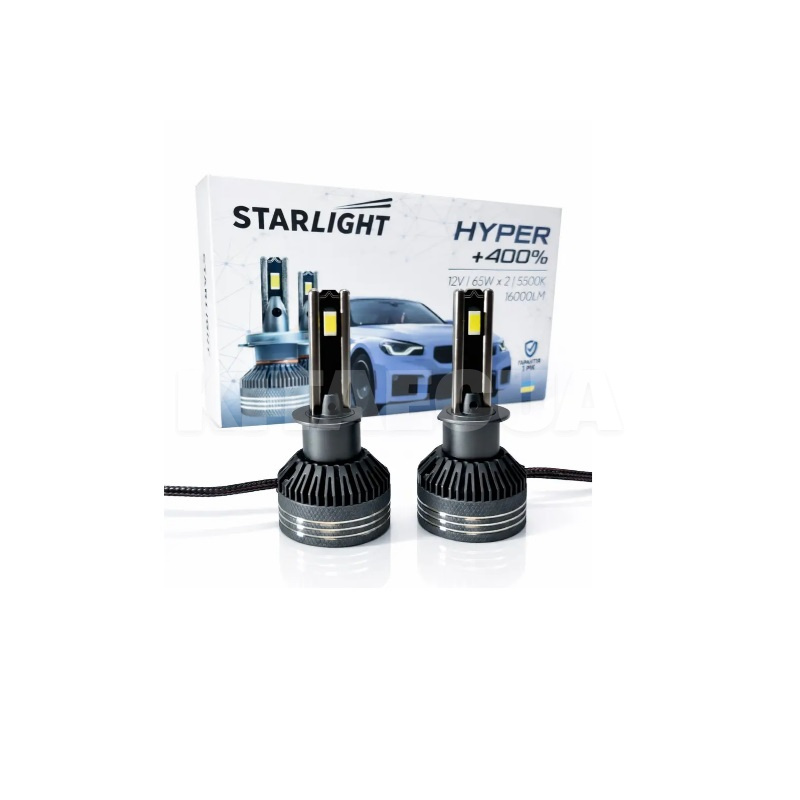 LED лампа для авто HYPER +400% H1 36W 5500K (компл.) StarLight (00-00021725)