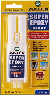 Клей 15034 Super Epoxy Clear 35г ZOLLEX