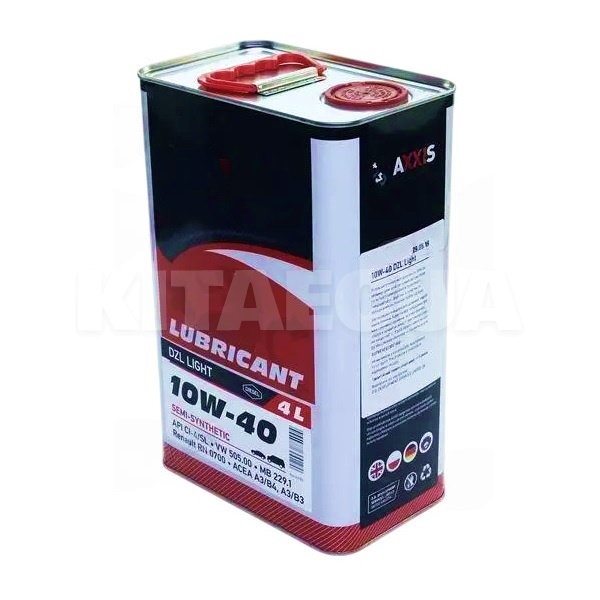 Масло моторное DZL Light 4л 10W-40 полусинтетическое AXXIS (AX-2039) - 2