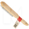 Щетка по металлу 5-рядная стальная с деревянной ручкой Top Tools (14A605)