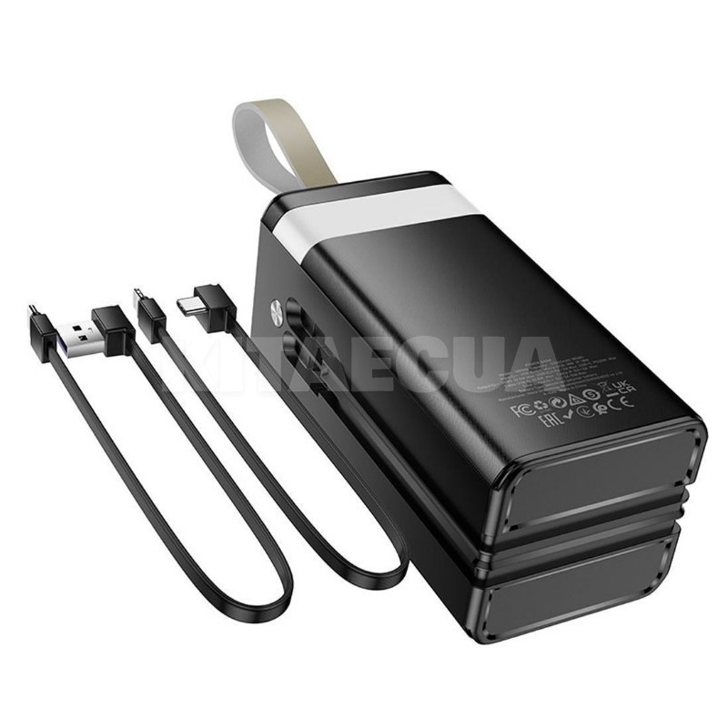 Повербанк с солнечной панелью DB58B 50000 mAh 22.5W+PD20W черный HOCO (00000072112) - 4