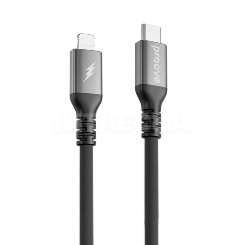 Кабель Type-C Lightning 27W 2м ReGen Silicone черный PROOVE (580840001)