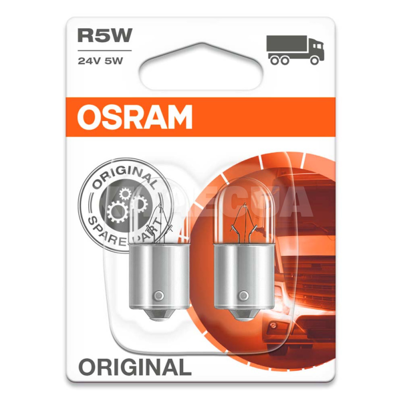 Лампа розжарювання Original R5W 5W 24V (2 шт.) Osram (5627-02B)